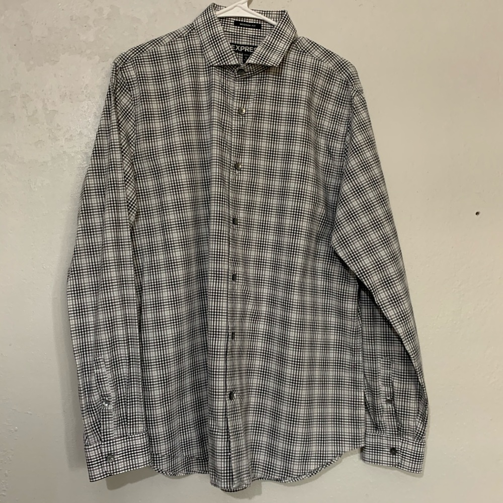 NWOT Express Long Sleeves Shirt Black & White L